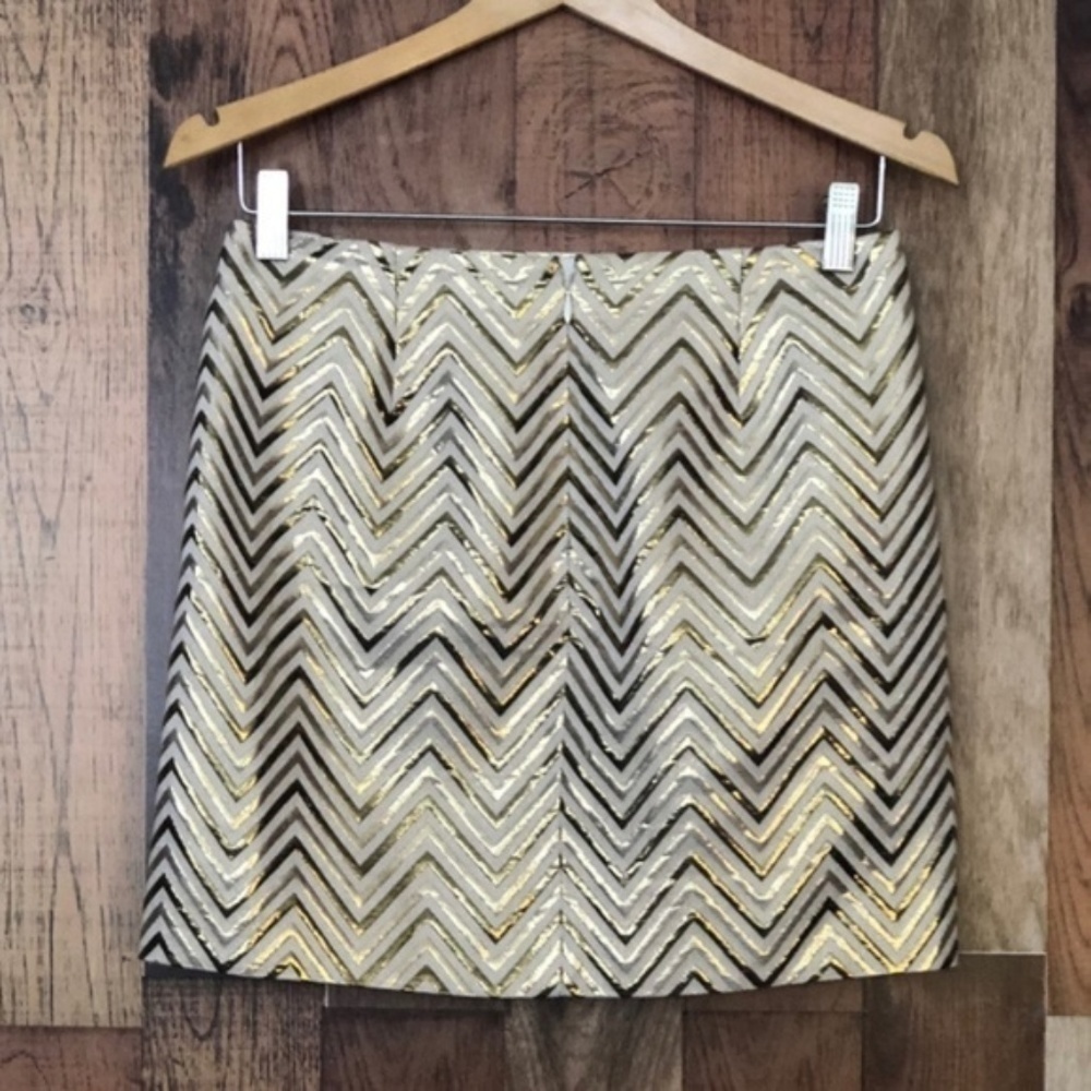 J.Crew Gold Chevron Mini sz 00 - Picture 5 of 8